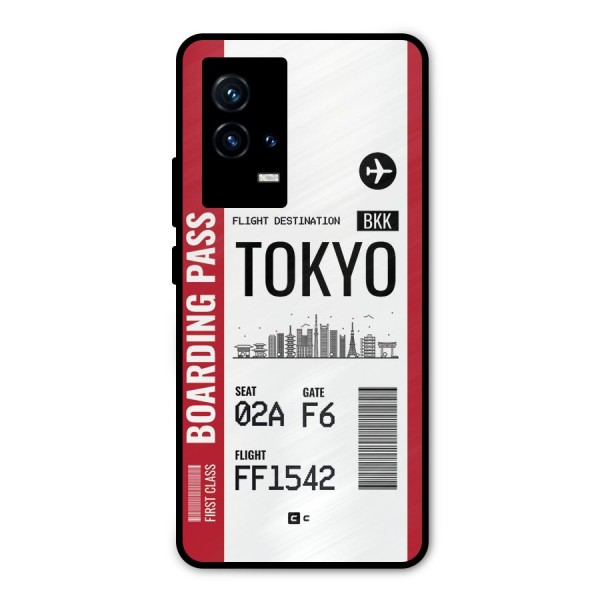 Tokyo Boarding Pass Metal Back Case for iQOO 9 5G