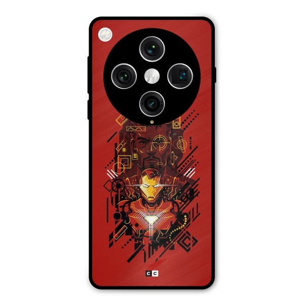 Tony Stark Metal Back Case for Oppo Find X8 Pro