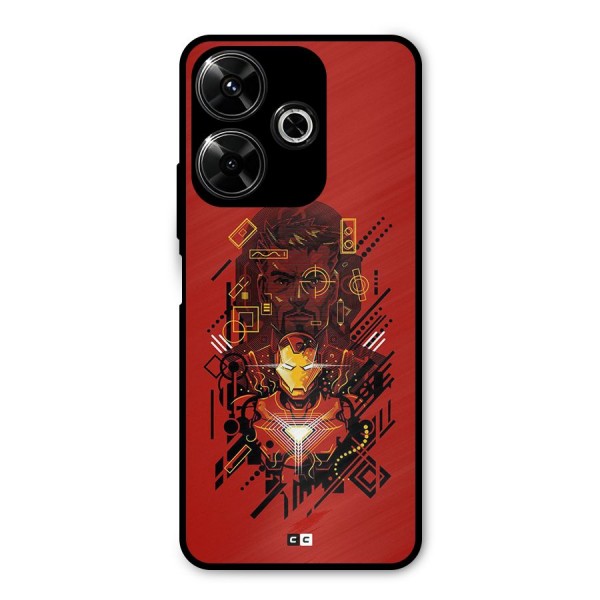 Tony Stark Metal Back Case for Redmi 13 5G