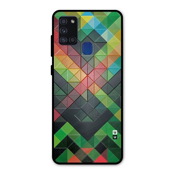 Too Much Colors Pattern Metal Back Case for Galaxy A21s