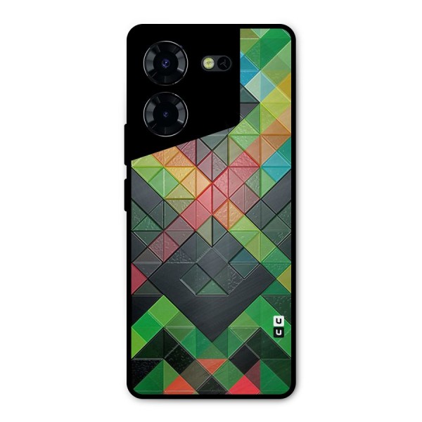 Too Much Colors Pattern Metal Back Case for Tecno Pova 5 Pro 5G
