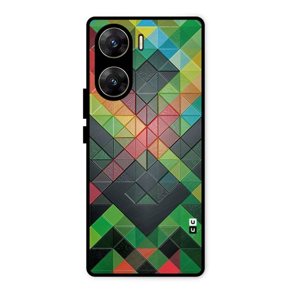 Too Much Colors Pattern Metal Back Case for Vivo V29e