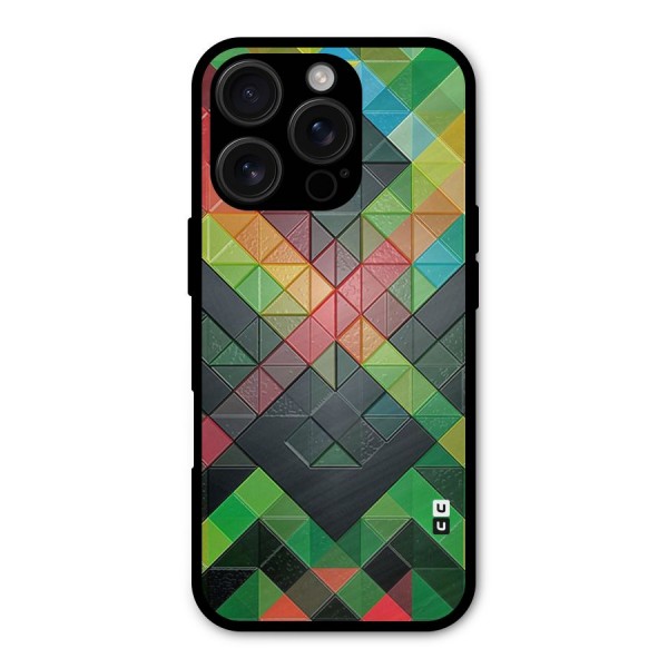 Too Much Colors Pattern Metal Back Case for iPhone 16 Pro