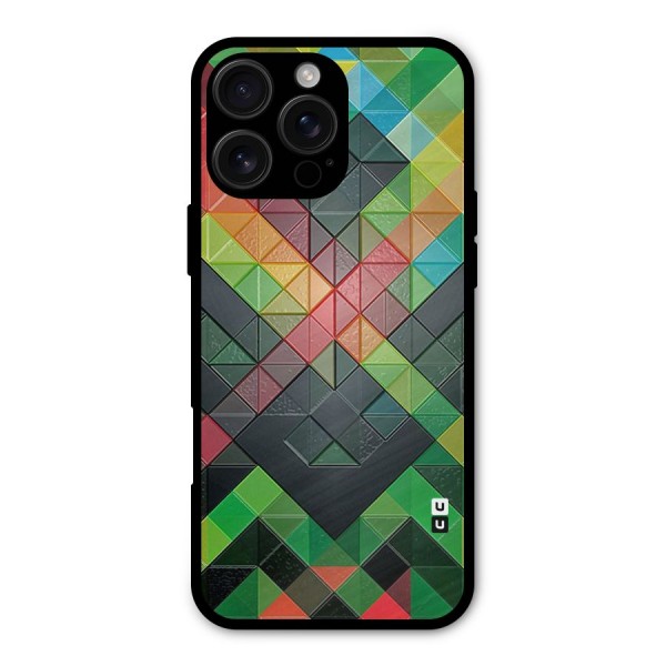 Too Much Colors Pattern Metal Back Case for iPhone 16 Pro Max
