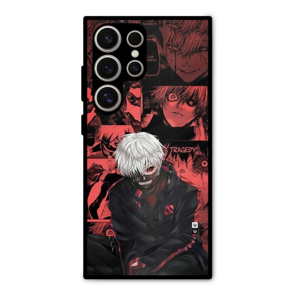 Toukyo Ghoul Kaneki Manga Metal Back Case for Galaxy S24 Ultra