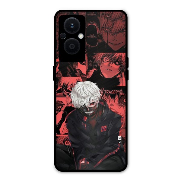 Toukyo Ghoul Kaneki Manga Metal Back Case for Oppo F21s Pro 5G