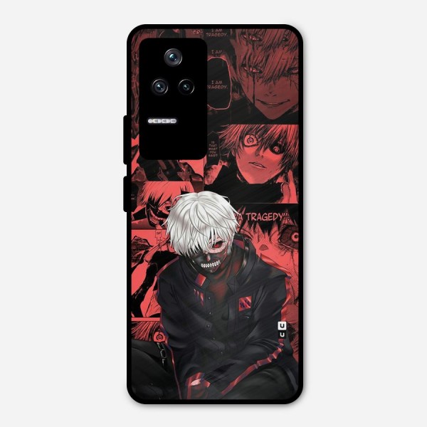 Toukyo Ghoul Kaneki Manga Metal Back Case for Poco F4 5G