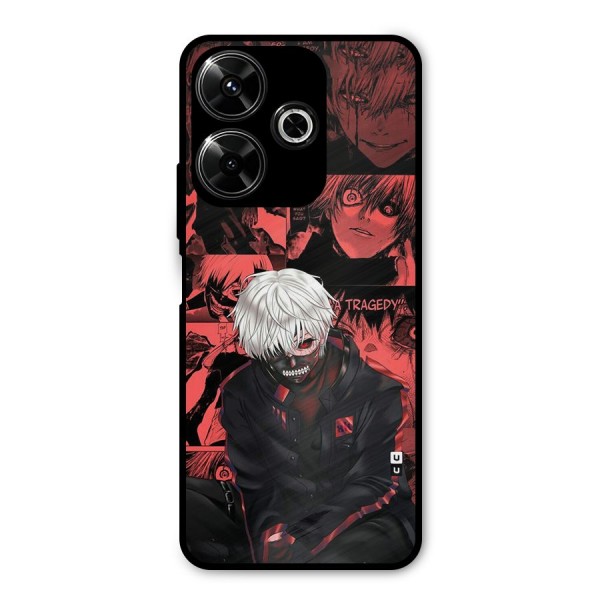 Toukyo Ghoul Kaneki Manga Metal Back Case for Poco M6 Plus
