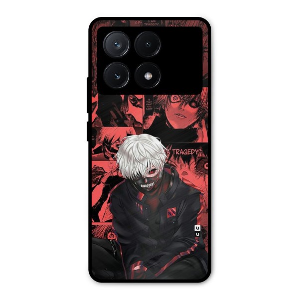 Toukyo Ghoul Kaneki Manga Metal Back Case for Poco X6 Pro