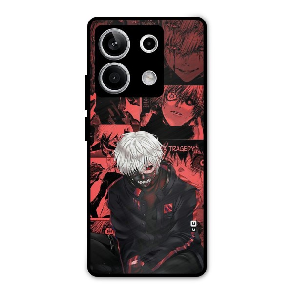 Toukyo Ghoul Kaneki Manga Metal Back Case for Redmi Note 13 5G