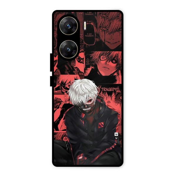 Toukyo Ghoul Kaneki Manga Metal Back Case for Vivo V29e