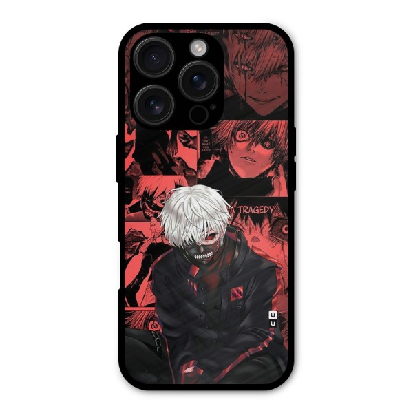 Toukyo Ghoul Kaneki Manga Metal Back Case for iPhone 16 Pro