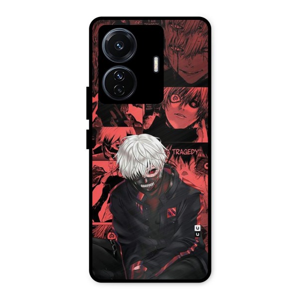 Toukyo Ghoul Kaneki Manga Metal Back Case for iQOO Z6