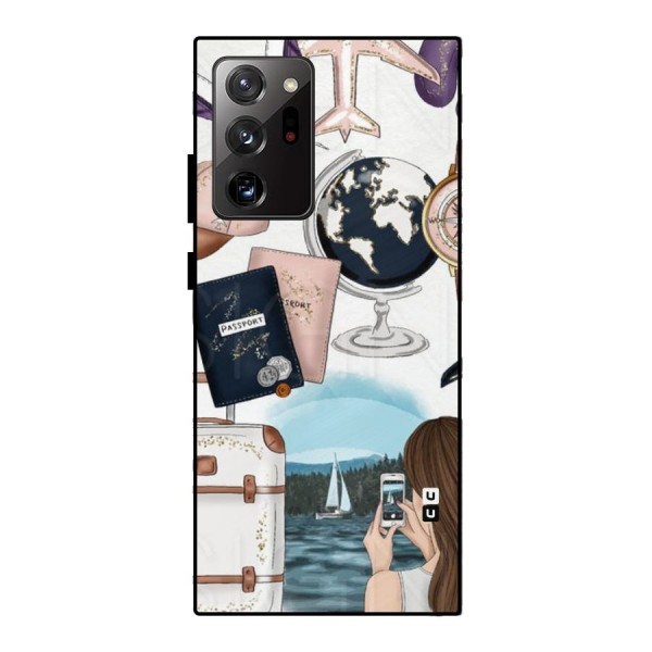 Travel Diaries Metal Back Case for Galaxy Note 20 Ultra 5G