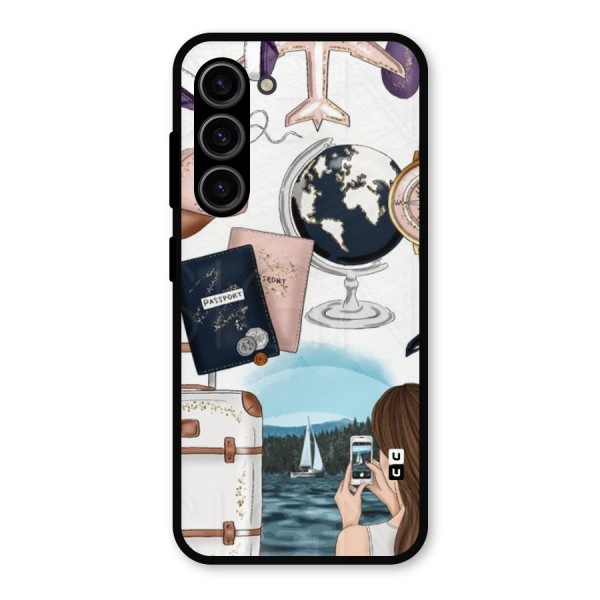 Travel Diaries Metal Back Case for Galaxy S23