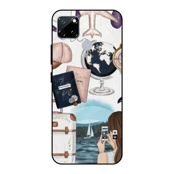 Travel Diaries Metal Back Case for Realme Narzo 30A