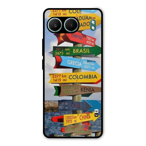Travel Directions Metal Back Case for OnePlus Nord 4