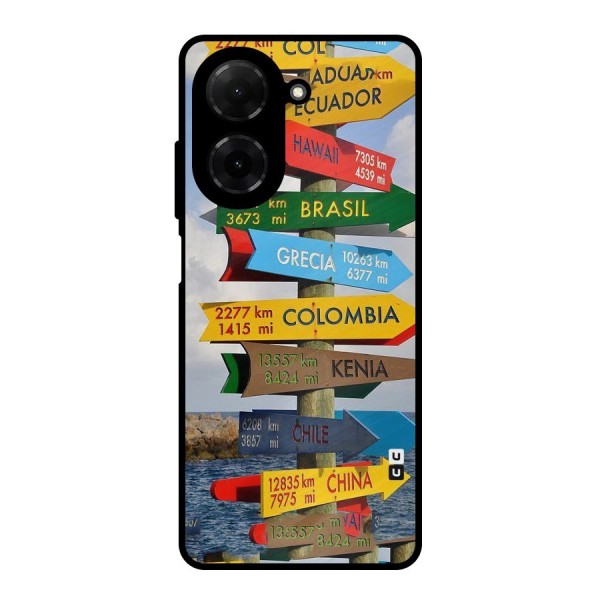Travel Directions Metal Back Case for Poco C71