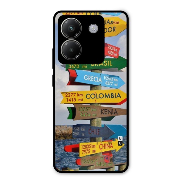 Travel Directions Metal Back Case for Poco M7 Pro 5G
