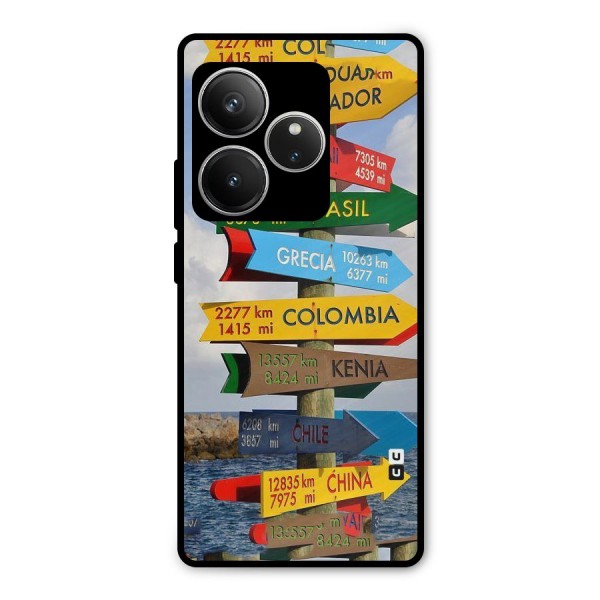 Travel Directions Metal Back Case for Realme GT 6