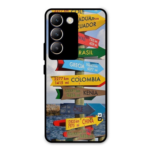 Travel Directions Metal Back Case for Vivo Y200e