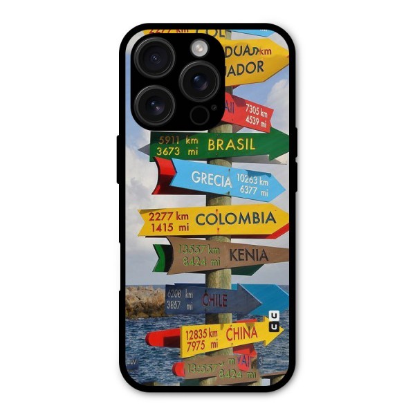 Travel Directions Metal Back Case for iPhone 16 Pro