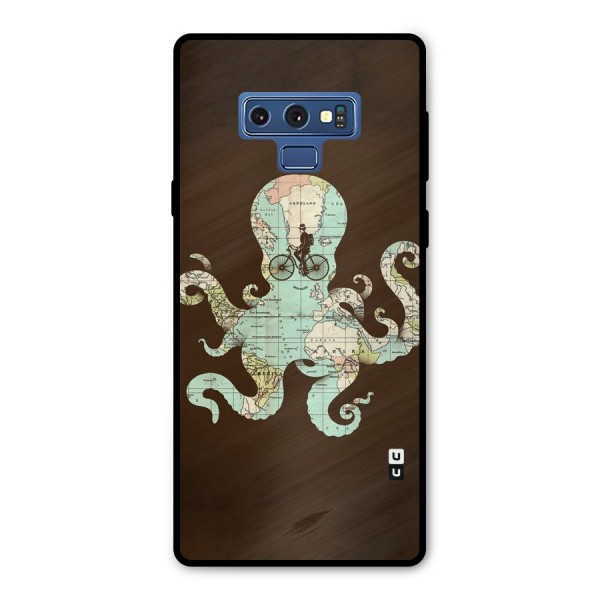 Travel Octopus Metal Back Case for Galaxy Note 9