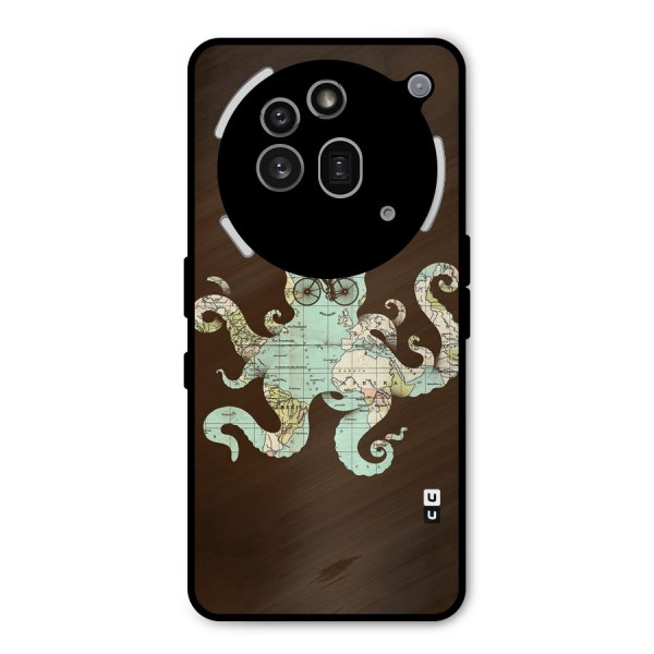 Travel Octopus Metal Back Case for Nothing Phone 3a Pro