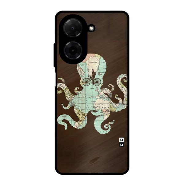 Travel Octopus Metal Back Case for Poco C71