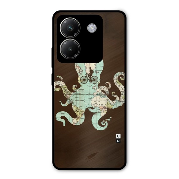 Travel Octopus Metal Back Case for Poco M7 Pro 5G