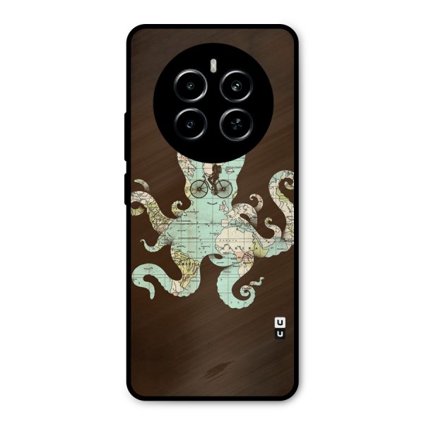 Travel Octopus Metal Back Case for Realme P1