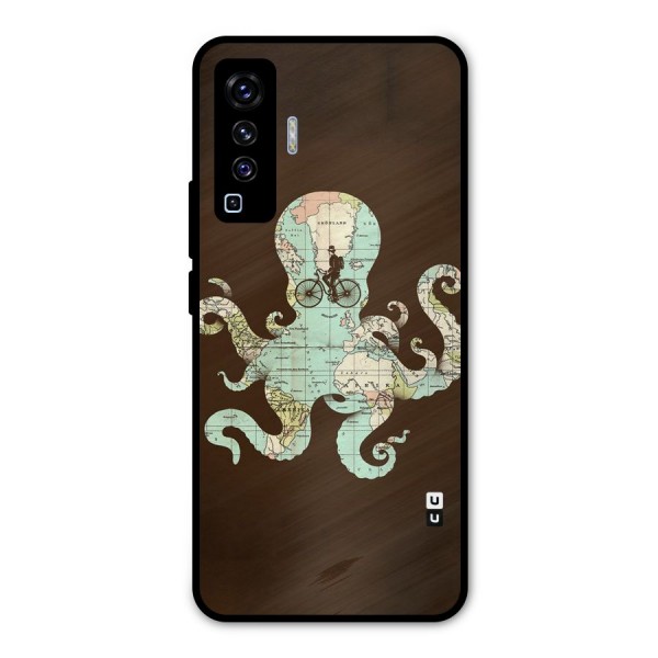Travel Octopus Metal Back Case for Vivo X50