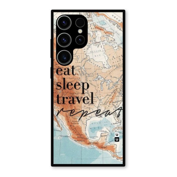 Travel Repeat Metal Back Case for Galaxy S23 Ultra