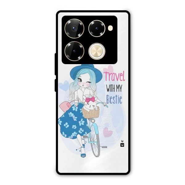 Travel With My Bestie Metal Back Case for Infinix Note 40 Pro Plus