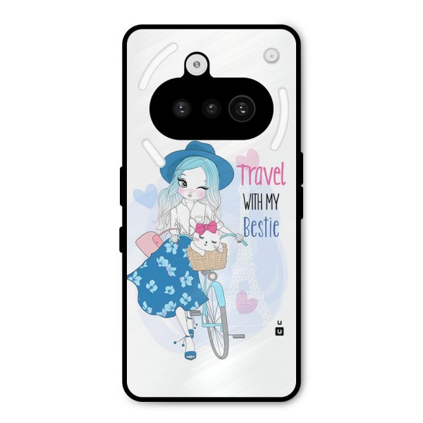 Travel With My Bestie Metal Back Case for Nothing Phone 3a