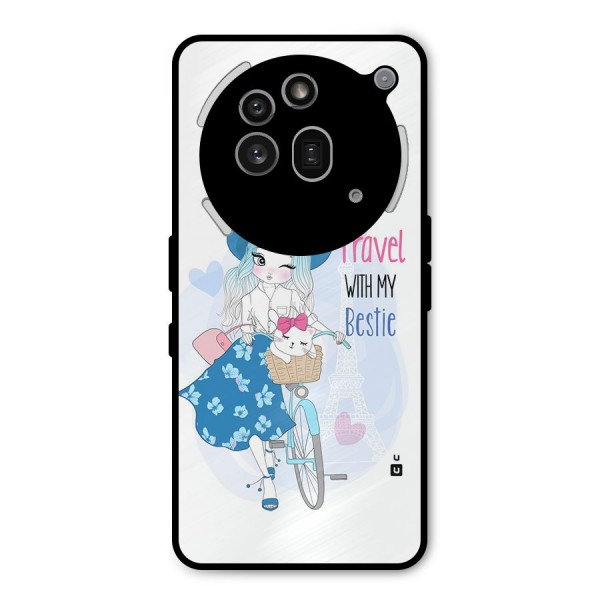 Travel With My Bestie Metal Back Case for Nothing Phone 3a Pro