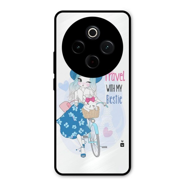 Travel With My Bestie Metal Back Case for Vivo T4
