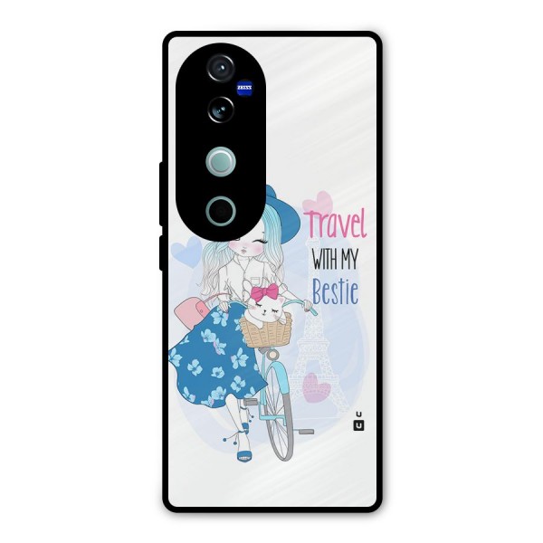 Travel With My Bestie Metal Back Case for Vivo V40 Pro