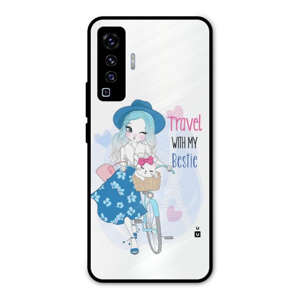 Travel With My Bestie Metal Back Case for Vivo X50