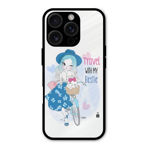 Travel With My Bestie Metal Back Case for iPhone 16 Pro