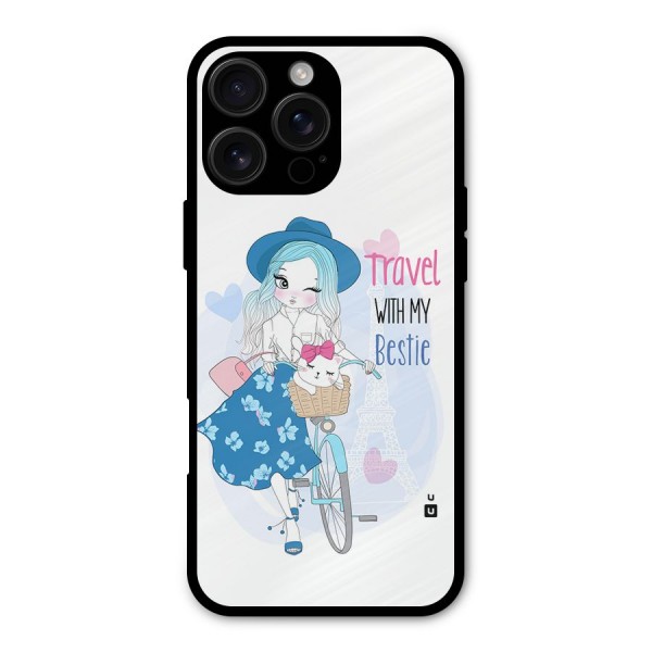 Travel With My Bestie Metal Back Case for iPhone 16 Pro Max