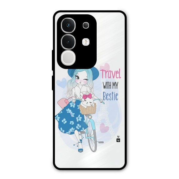 Travel With My Bestie Metal Back Case for iQOO Z10x