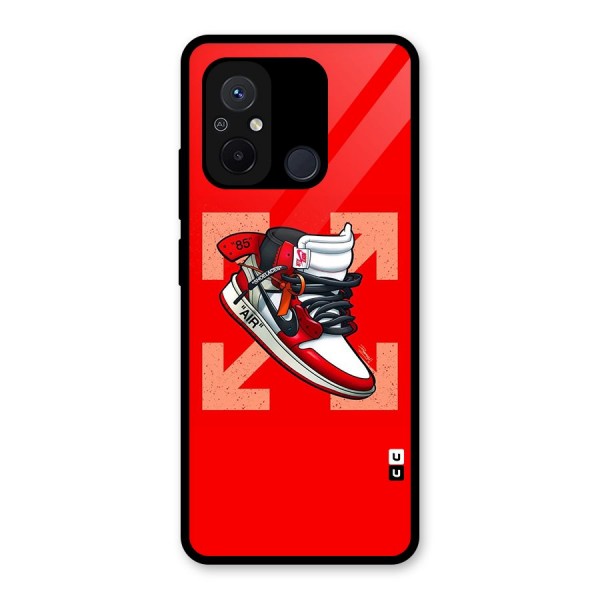Trendy Air Shoes Glass Back Case for Redmi 12C