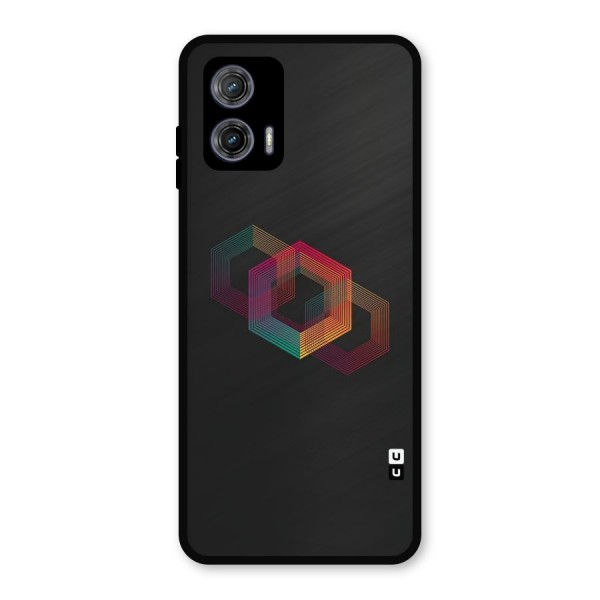 Tri-hexa Colours Metal Back Case for Moto G73