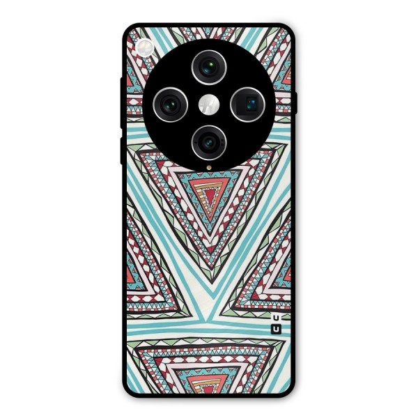 Triangle Abstract Mode Metal Back Case for Oppo Find X8 Pro