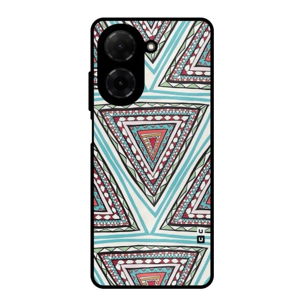 Triangle Abstract Mode Metal Back Case for Poco C71