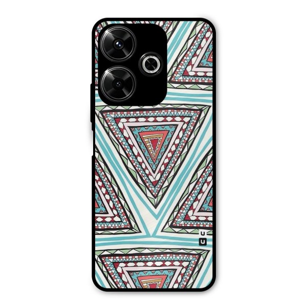 Triangle Abstract Mode Metal Back Case for Poco M6 Plus