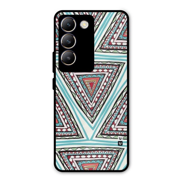 Triangle Abstract Mode Metal Back Case for Vivo Y200e