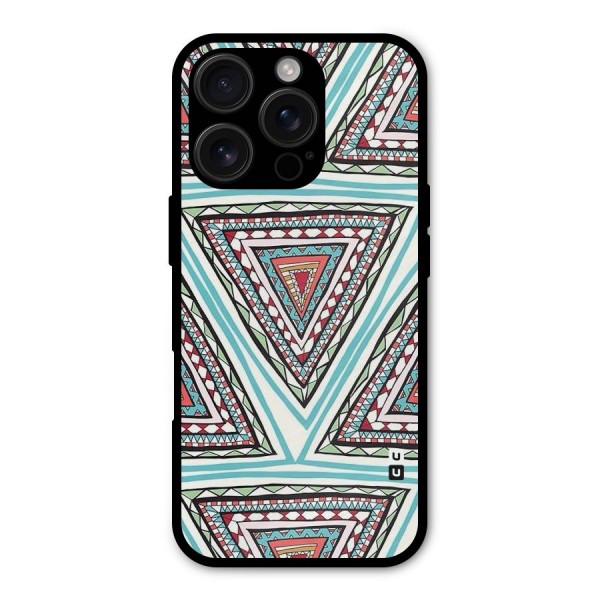 Triangle Abstract Mode Metal Back Case for iPhone 16 Pro