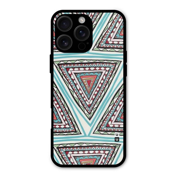 Triangle Abstract Mode Metal Back Case for iPhone 16 Pro Max